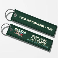 Thumbnail for DHC-2 Beaver Mk I Aviator Key Chains - Dark Green - Cartoon - Personalized