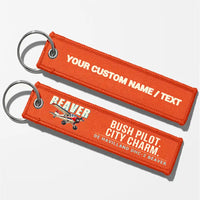 Thumbnail for DHC-2 Beaver Mk I Aviator Key Chains - Orange - Cartoon - Personalized
