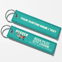 Thumbnail for DHC-2 Beaver Mk I Aviator Key Chains - Turquoise - Cartoon - Personalized