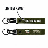 Thumbnail for DHC-2 Beaver Mk I Hawk-Shaped Key Chains - Dark Green - Cartoon - Personalized