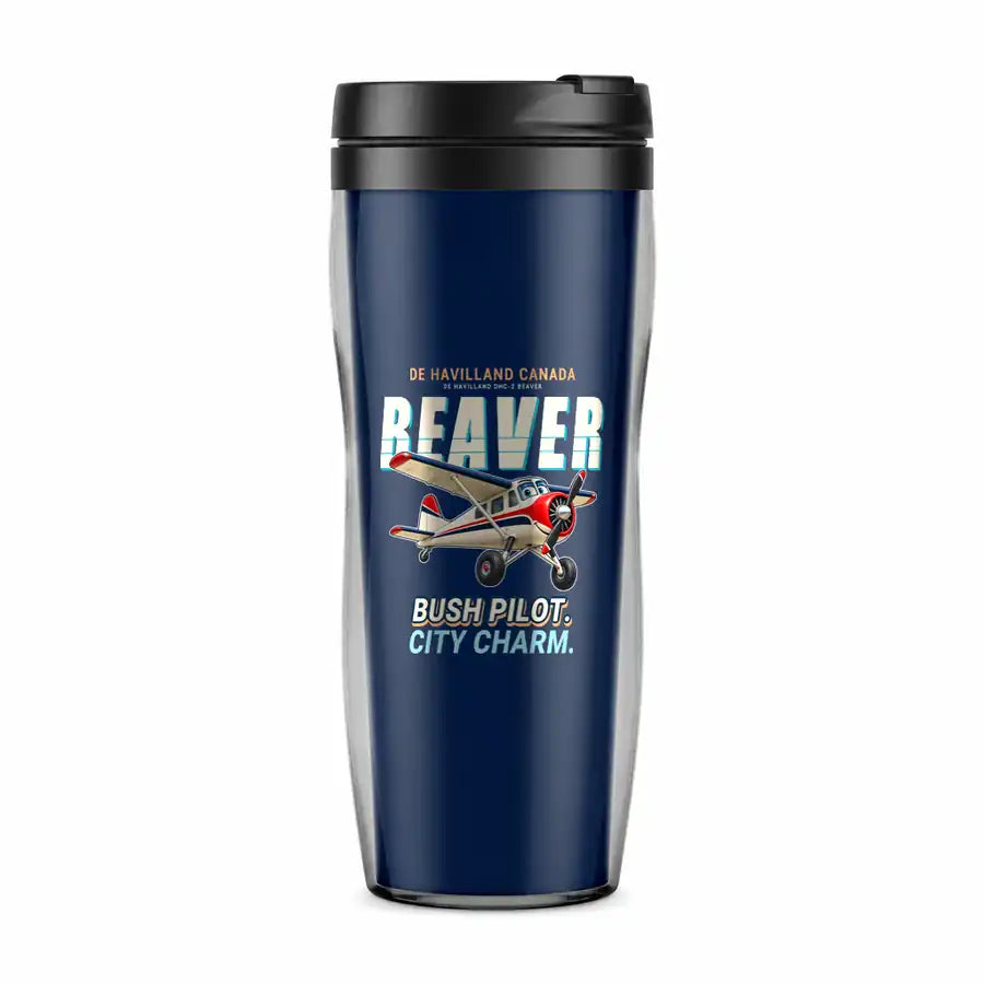 DHC-2 Beaver Mk I - Cartoon - Plastic (No Holder) - Dark Blue
