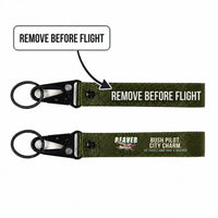 Thumbnail for DHC-2 Beaver Mk I Hawk-Shaped Key Chains - Dark Green - Cartoon - Remove Before Flight