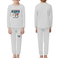 Thumbnail for DHC-2 Beaver Mk I - Children Pajamas - Cartoon Chest + Name - Light Gray