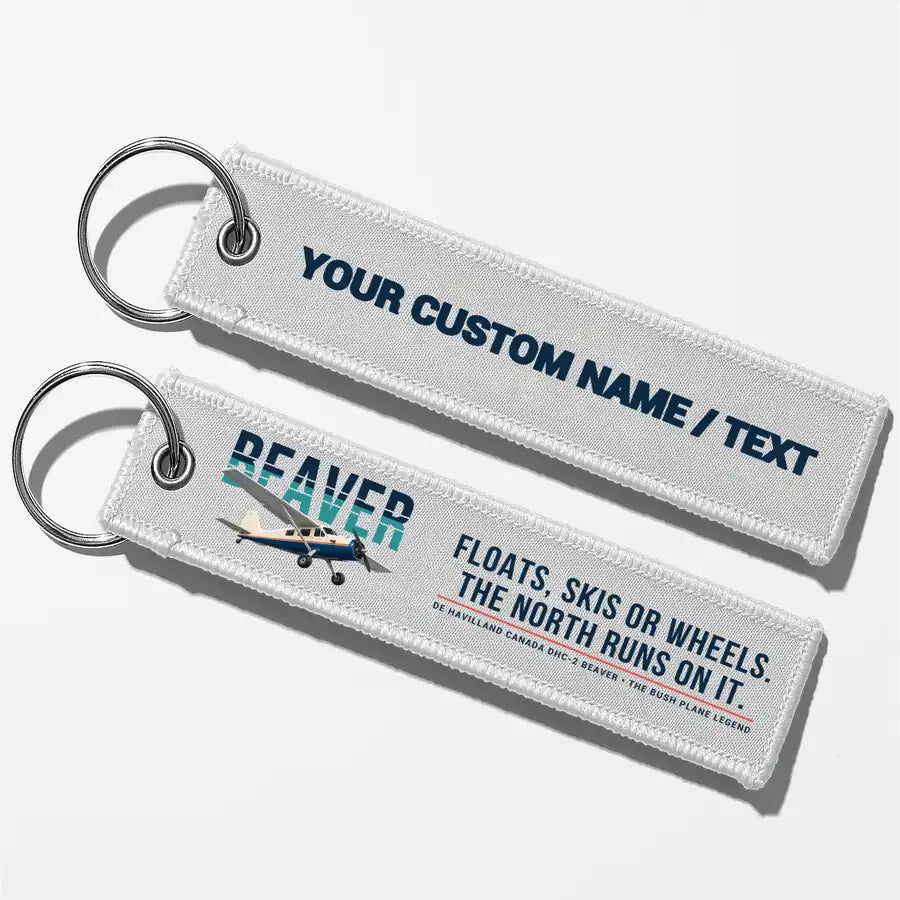 DHC-2 Beaver Mk I Aviator Key Chains - White - Original - Personalized