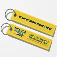 Thumbnail for DHC-2 Beaver Mk I Aviator Key Chains - Yellow - Original - Personalized