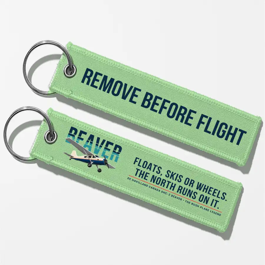 DHC-2 Beaver Mk I Aviator Key Chains - Light Green - Original - Remove Before Flight