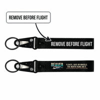Thumbnail for DHC-2 Beaver Mk I Hawk-Shaped Key Chains - Black - Original - Remove Before Flight
