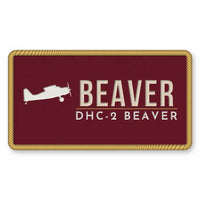 Thumbnail for DHC-2 Beaver Mk I Patches - Rectangle - Burgundy Cream