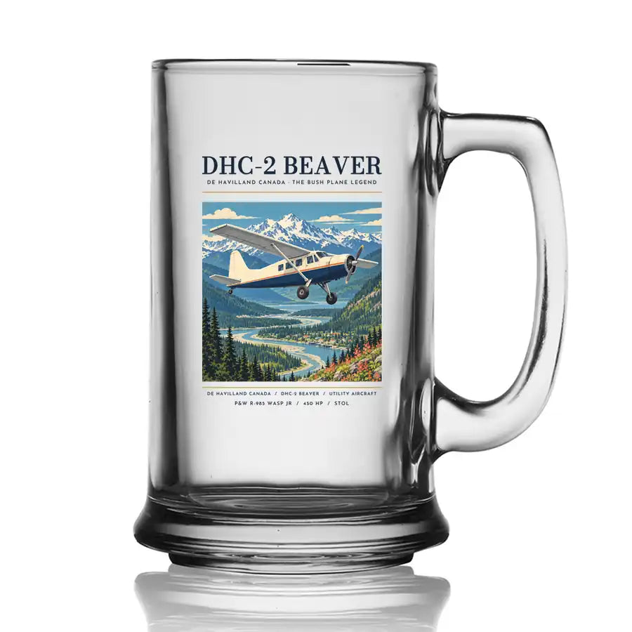DHC-2 Beaver Mk I - Poster - Beer Glass with Holder