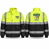 Thumbnail for DHC-2 Beaver Mk I Reflective Winter Jackets - Cartoon - Fluorescent Yellow & Navy