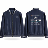 Thumbnail for DHC-2 Beaver Mk I Stylish Jackets - Baseball Collar - Heritage - Navy Blue