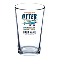 Thumbnail for DHC-3 Otter - Cartoon + Name - Beer & Water Glass