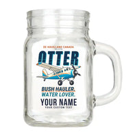 Thumbnail for DHC-3 Otter - Cartoon + Name - Cocktail Glass (Mason Jar)