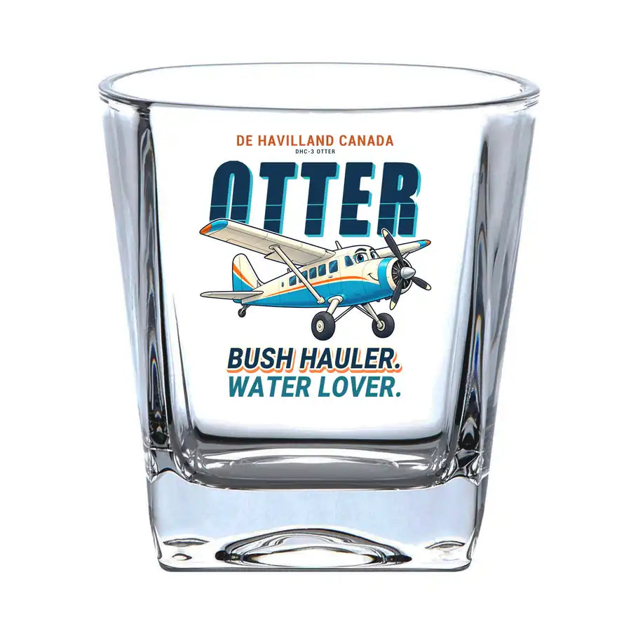 DHC-3 Otter - Cartoon - Whiskey Glass
