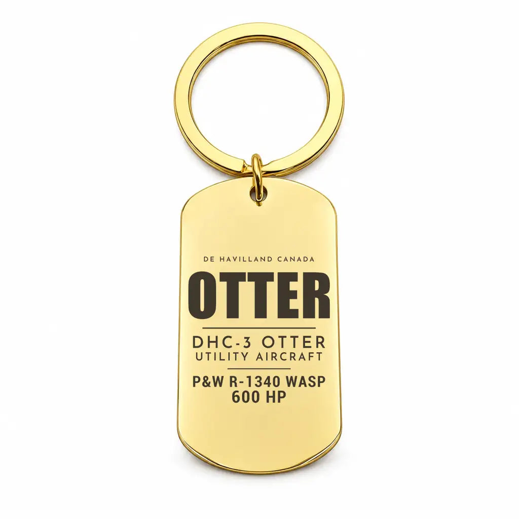DHC-3 Otter - Key Chain - Tag - Gold