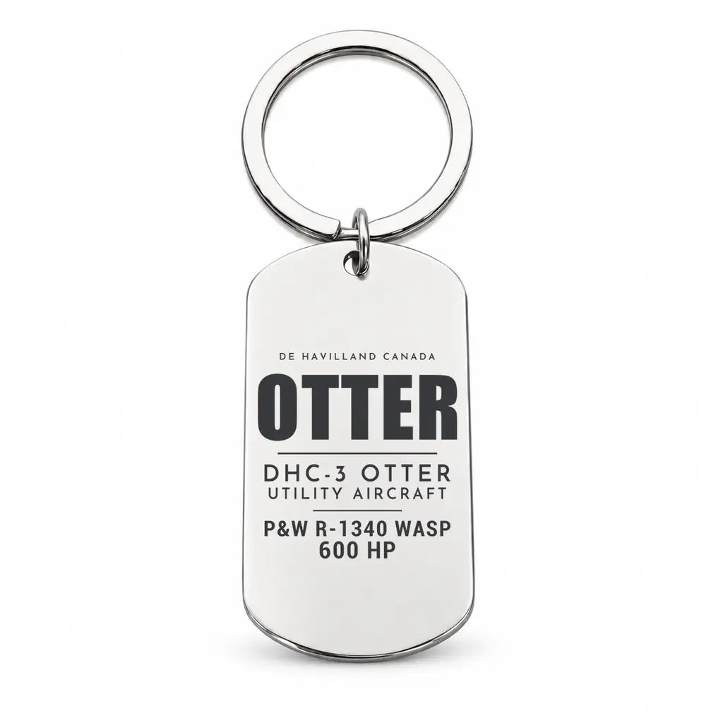 DHC-3 Otter - Key Chain - Tag - Silver