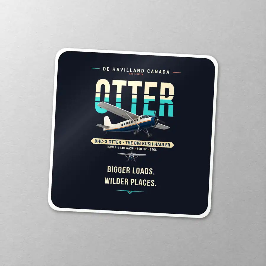 DHC-3 Otter - Original - Square Sticker - Close-up
