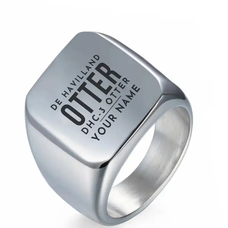 DHC-3 Otter - Ring - Tag + Name - Silver