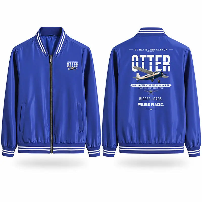 DHC-3 Otter Stylish Jackets - Baseball Collar - Original - Royal Blue