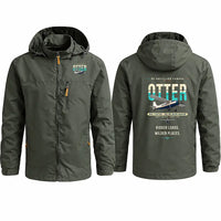 Thumbnail for DHC-3 Otter Stylish Jackets - Hooded Windbreaker - Original - Olive Green