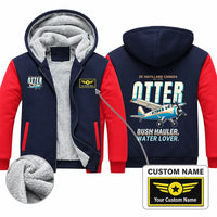 Thumbnail for DHC-3 Otter Zipped Sweatshirts - Cartoon + Name - Navy & Red