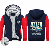 Thumbnail for DHC-3 Otter Zipped Sweatshirts - Cartoon - Navy & Red