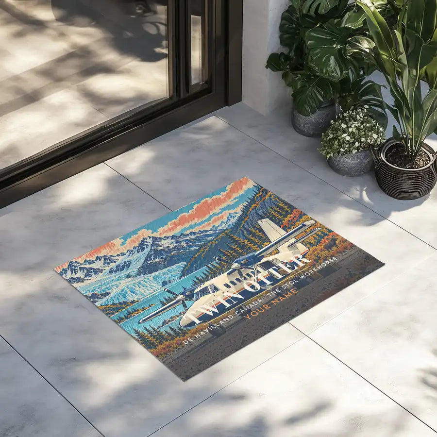 DHC-6 Twin Otter Classic 300-G - 3D + Name - Door Mat