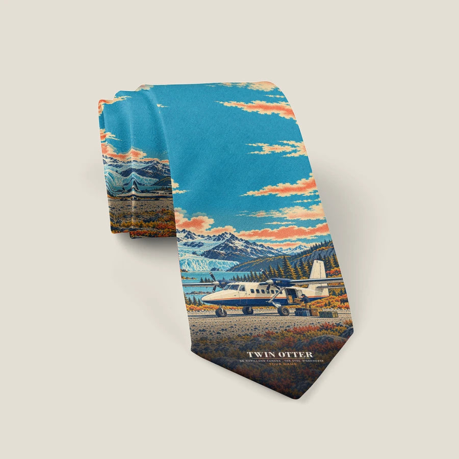DHC-6 Twin Otter Classic 300-G - 3D + Name - Tie - Full Print