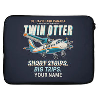 Thumbnail for DHC-6 Twin Otter Classic 300-G - Cartoon + Name - Laptop Sleeve