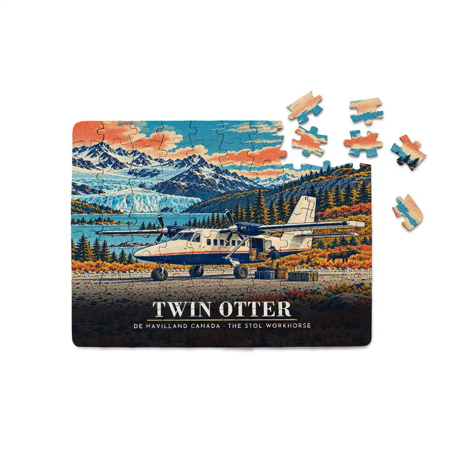 DHC-6 Twin Otter Classic 300-G - Horizontal + Text - Canvas Puzzle