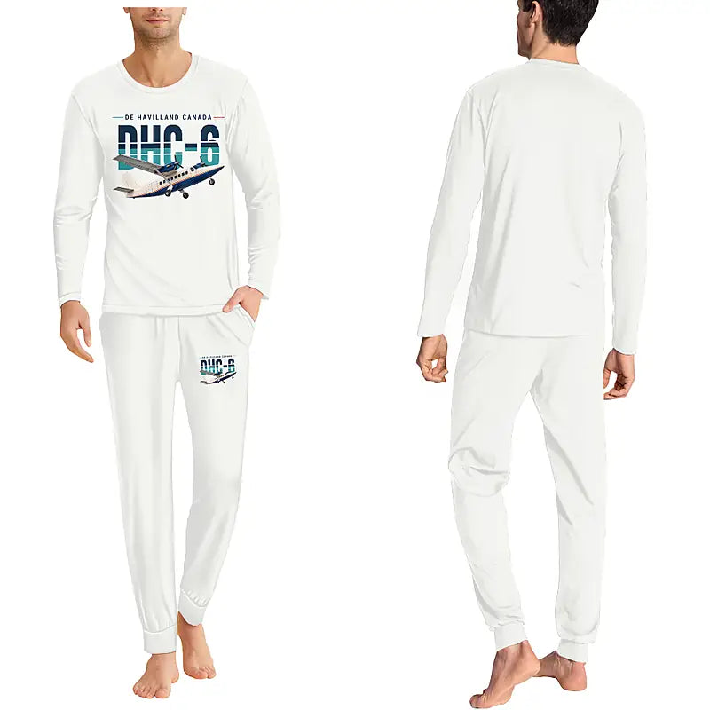 DHC-6 Twin Otter Classic 300-G - Men Pajamas - Original Chest - White