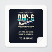 Thumbnail for DHC-6 Twin Otter Classic 300-G - Original + Name - Square Sticker - Peel