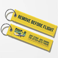 Thumbnail for DHC-6 Twin Otter Classic 300-G Aviator Key Chains - Yellow - Original - Remove Before Flight