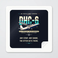 Thumbnail for DHC-6 Twin Otter Classic 300-G - Original - Square Sticker - Peel