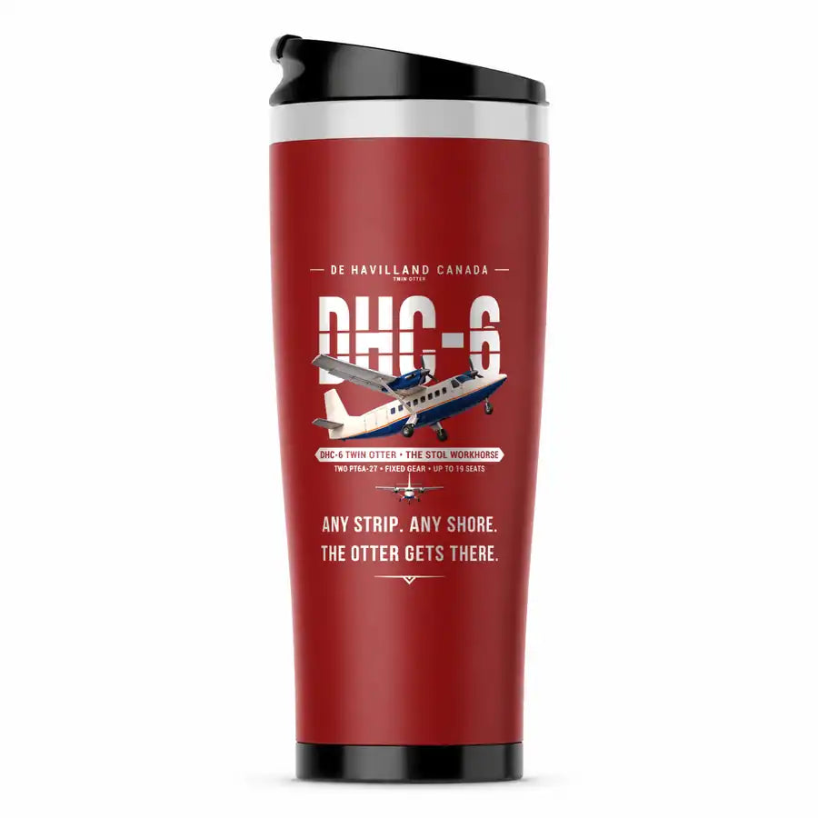 DHC-6 Twin Otter Classic 300-G - Original - Stainless Steel (No Holder) - Red