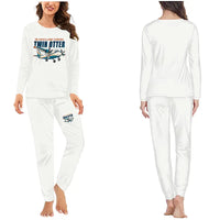 Thumbnail for DHC-6 Twin Otter Classic 300-G - Women Pajamas - Cartoon Chest - White