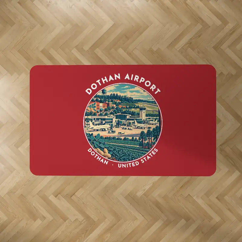 Dothan Regional Airport (DHN) Carpets - Carpet Rectangle - Badge - Red V2