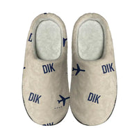 Thumbnail for Dickinson Theodore Roosevelt Regional Airport (DIK) Slippers & Flip Flops - Slippers - Cotton - Pattern - Beige