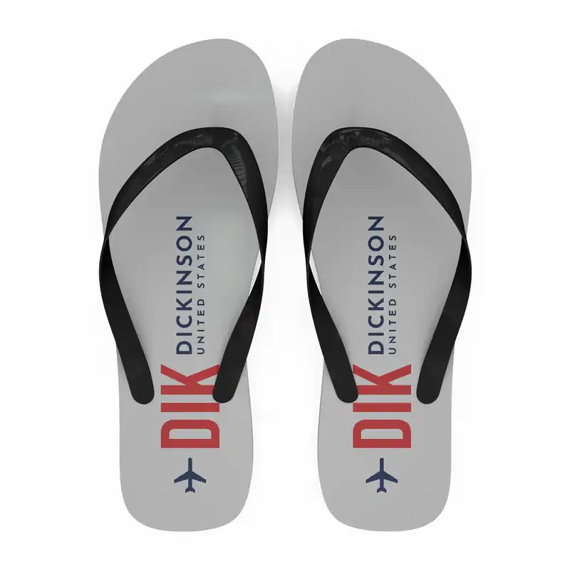 Dickinson Theodore Roosevelt Regional Airport (DIK) Slippers & Flip Flops - Slippers - Flip Flops - Code - Light Gray