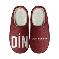 Thumbnail for Dien Bien Phu Airport (DIN) Slippers & Flip Flops - Slippers - Cotton - Code - Different - Dark Red