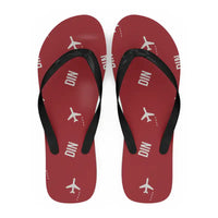 Thumbnail for Dien Bien Phu Airport (DIN) Slippers & Flip Flops - Slippers - Flip Flops - Pattern - Red