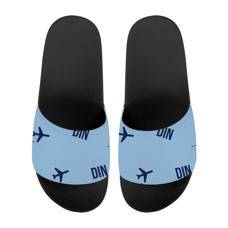 Dien Bien Phu Airport (DIN) Slippers & Flip Flops - Slippers - Sport - Pattern - Light Blue