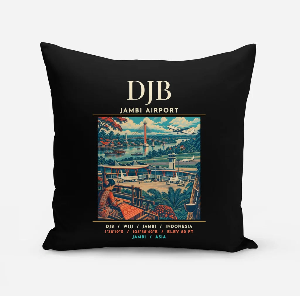 DJB - Poster - Pillow - Black