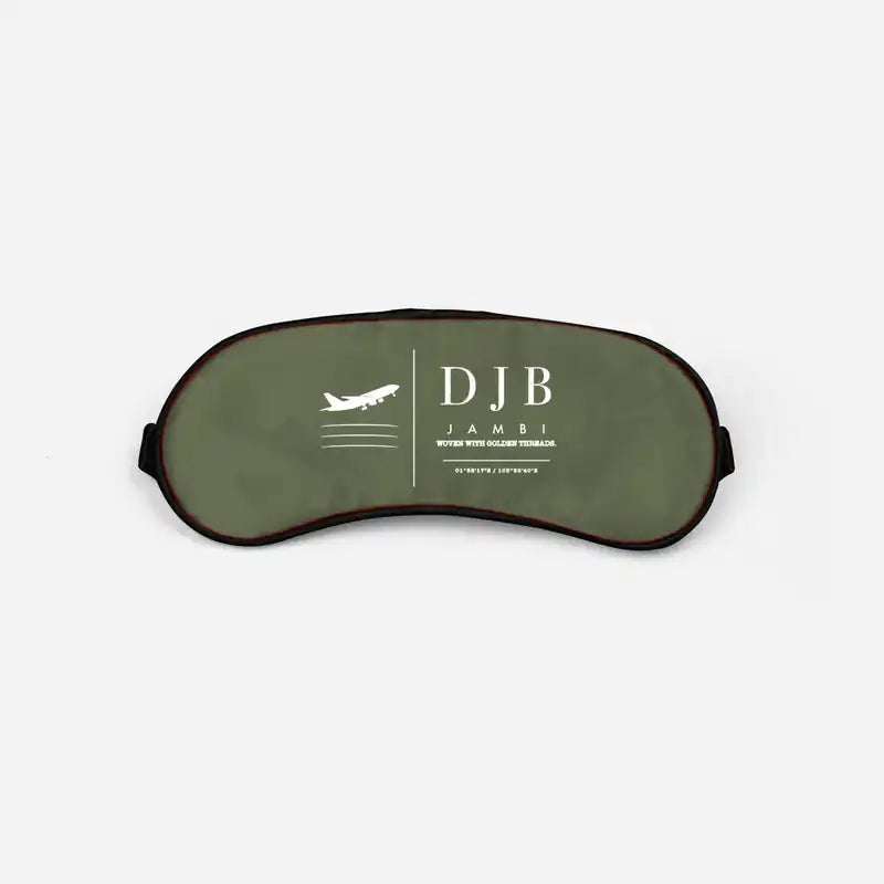 Sultan Thaha Airport (DJB) Sleep Masks - Sleep Mask - Front - Green Army