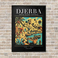 Thumbnail for DJERBA - Poster - Canvas Framed - Black