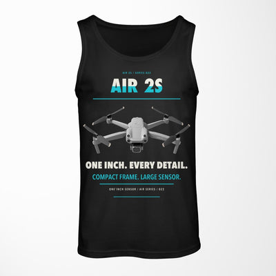 DJI Air 2S design on black tank top