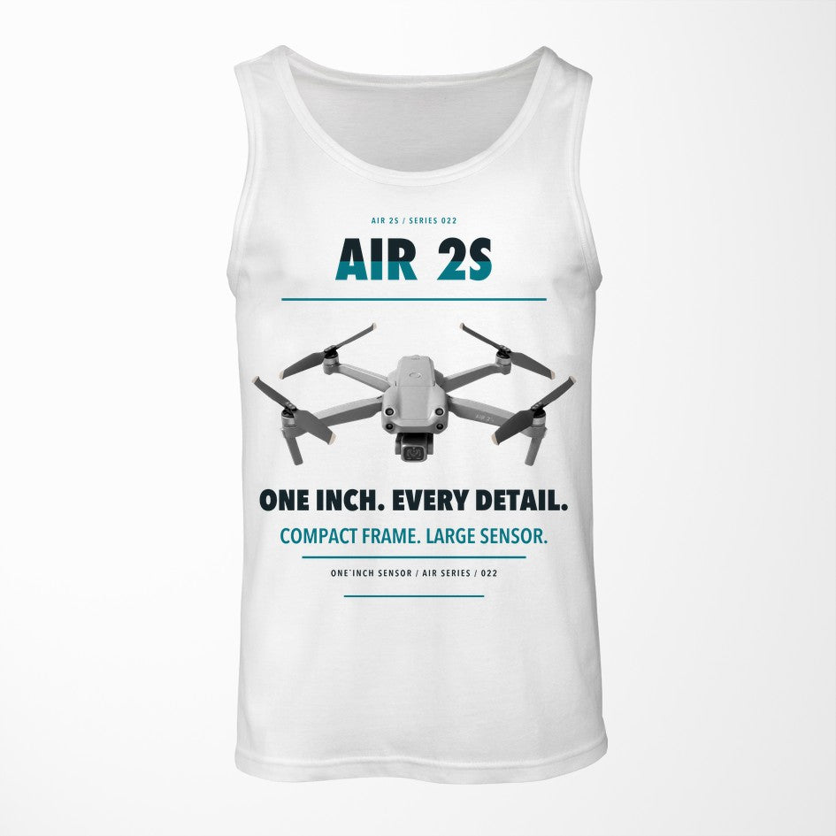 DJI Air 2S design on white tank top