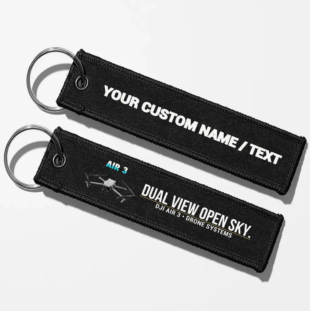 DJI Air 3 Drone Aviator Key Chains - Black - Personalized