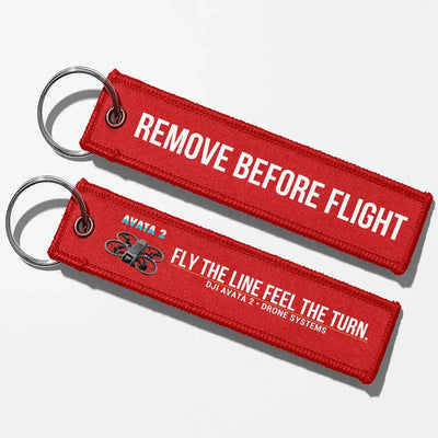 DJI Avata 2 Drone Aviator Key Chains - Red - Remove Before Flight