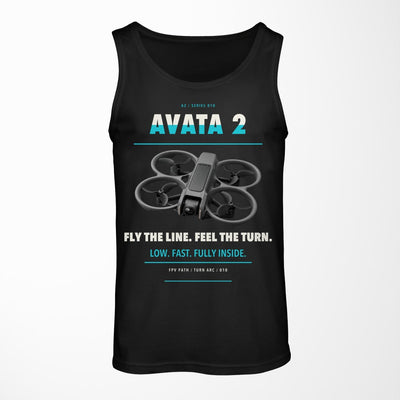 DJI Avata 2 design on black tank top
